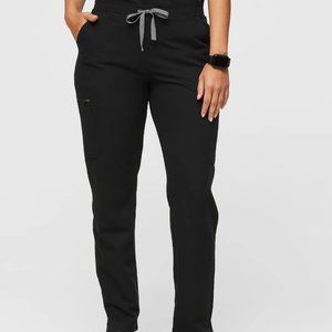 Figs Women's Black Yola Skinny Fit Straight Leg Scrub Pants Size XXL 2XL Petite
